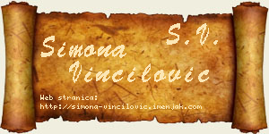 Simona Vinčilović vizit kartica